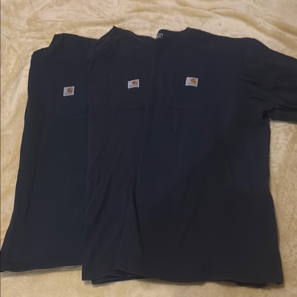 Carhartt Men's navy bundle of three shirts